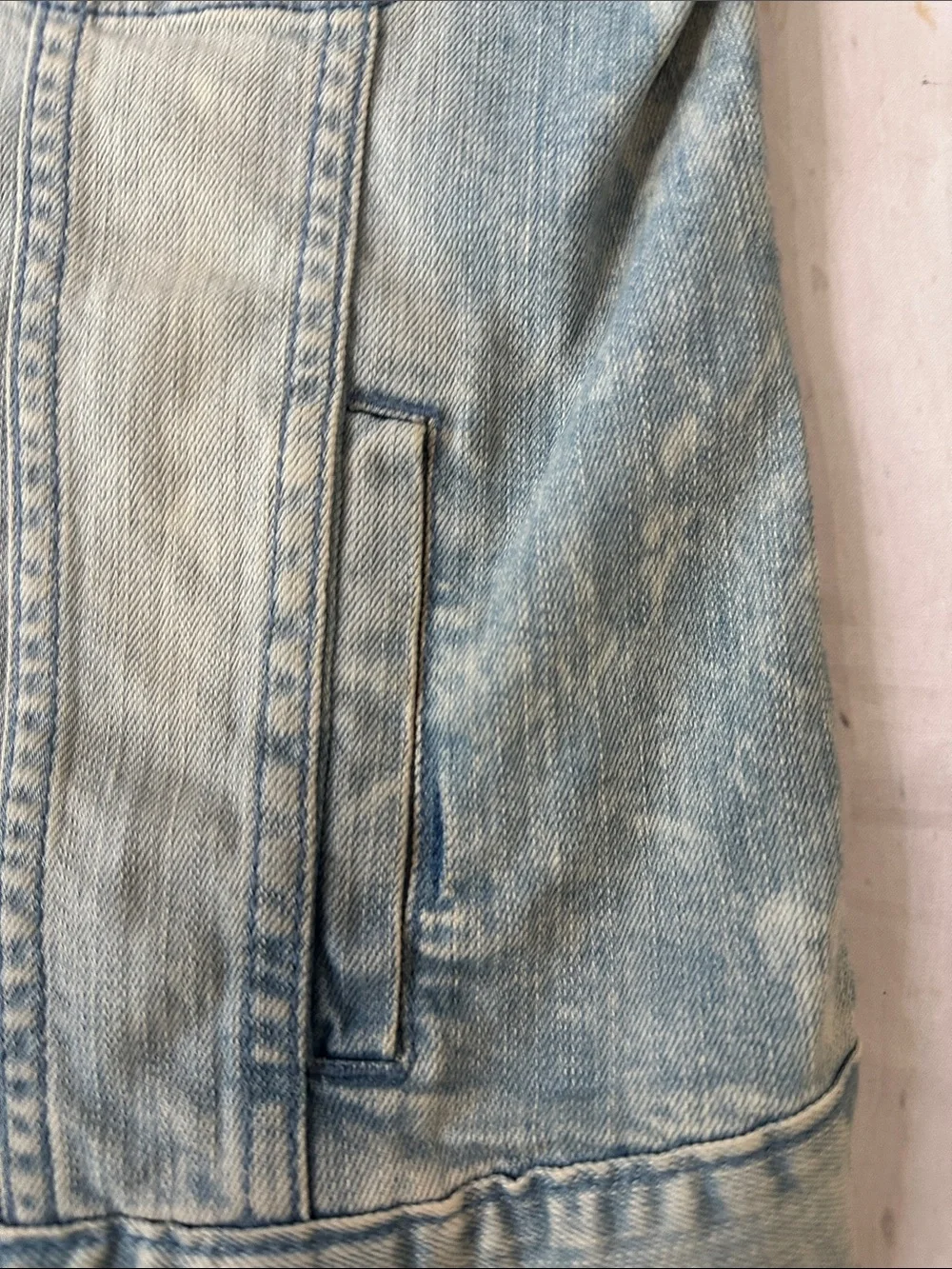 GAP Washed Light Blue Denim Vest - Sleeveless Button-Up